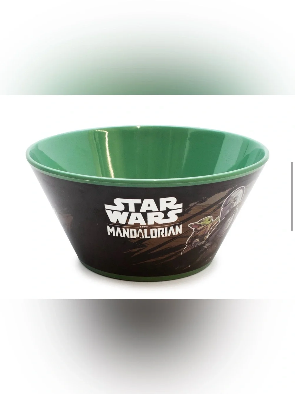 Star Wars The Mandalorian Green and Black Snack Bowl Set with Themed Napkin